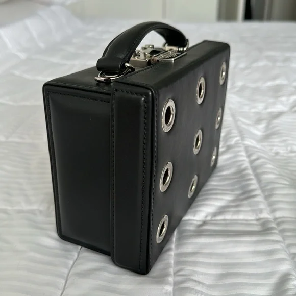 MARK CROSS Grace bag black smooth leather with grommets. Most wanted MC bag! - Picture 2 of 7